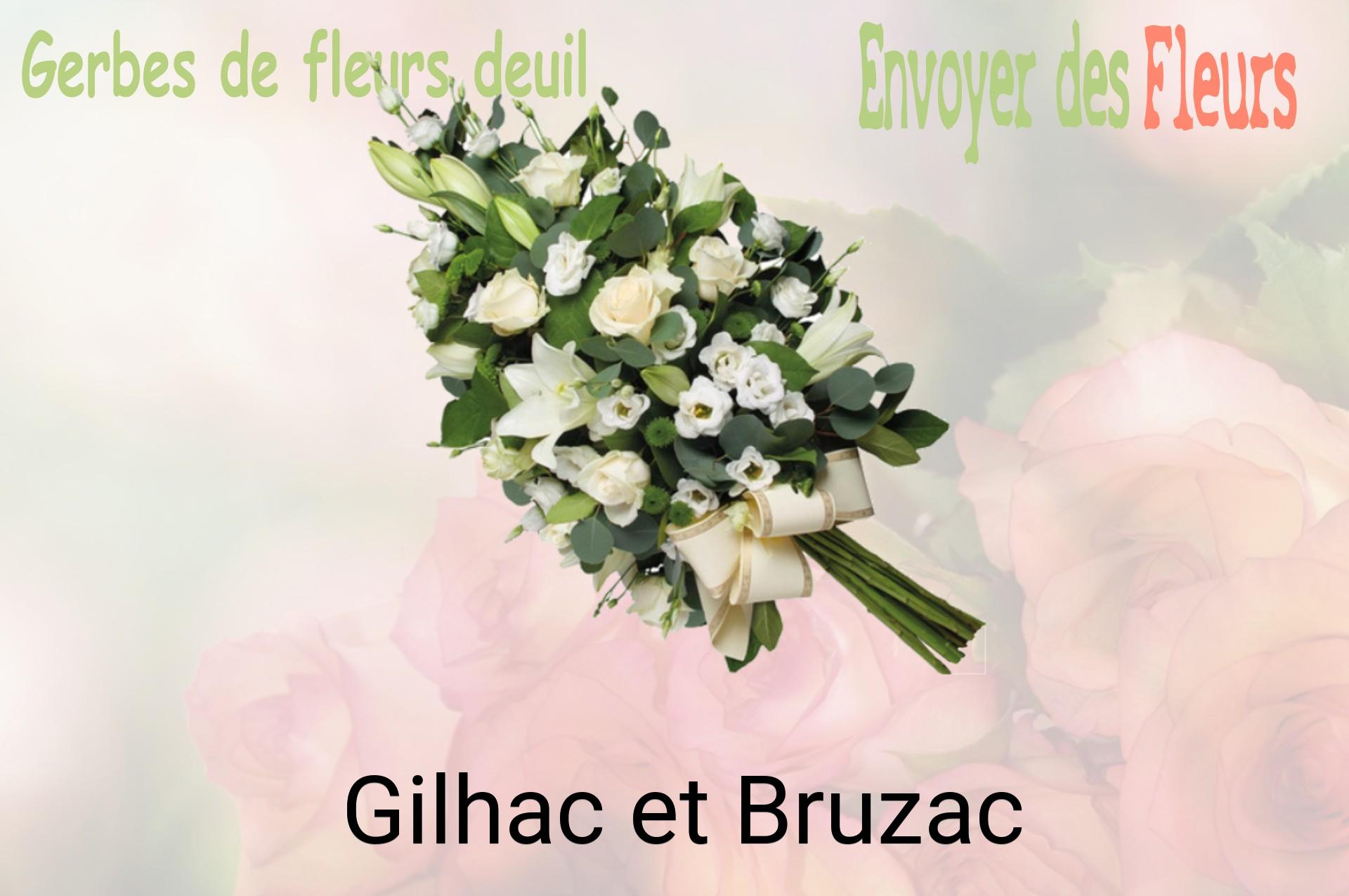 Gerbe de fleurs de deuil livrée à Gilhac-et-Bruzac